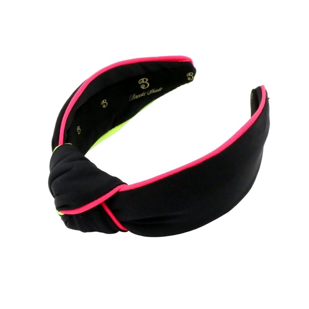 80s Miami Neon Piping Black Neoprene Topknot